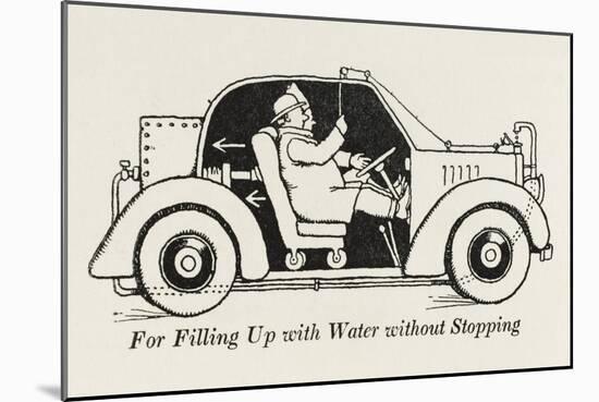 Filling with Water-William Heath Robinson-Mounted Art Print