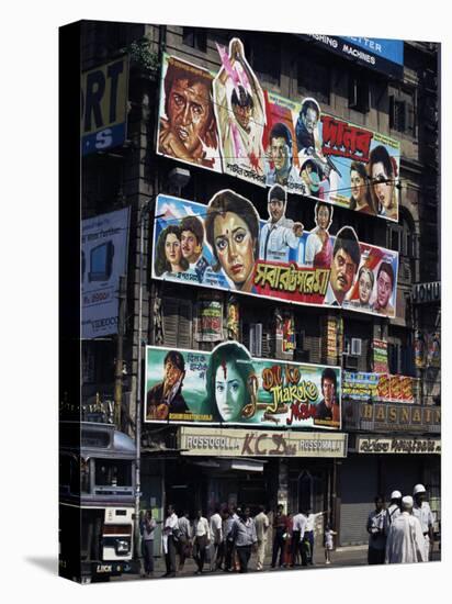 Film Advertisment Hoardings, Kolkata, (Calcutta), India-Tony Waltham-Stretched Canvas