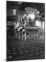 Film Crew in Coney Island Clubhouse-null-Mounted Photographic Print