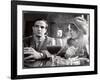 Film Director Francois Truffaut with Actress Julie Christie During Filming of "Fahrenheit 451."-Paul Schutzer-Framed Photographic Print