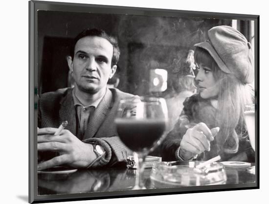 Film Director Francois Truffaut with Actress Julie Christie During Filming of "Fahrenheit 451."-Paul Schutzer-Mounted Photographic Print