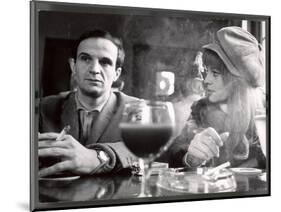 Film Director Francois Truffaut with Actress Julie Christie During Filming of "Fahrenheit 451."-Paul Schutzer-Mounted Photographic Print