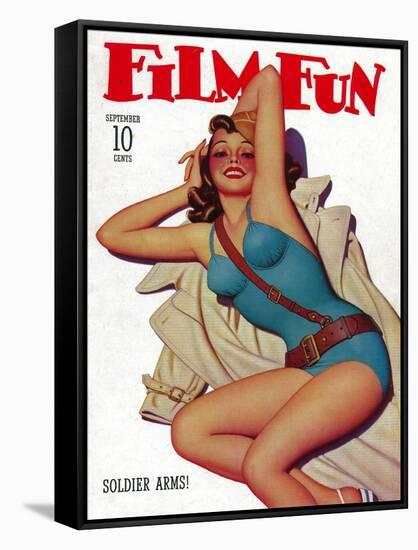 Film Fun Magazine Cover-Lantern Press-Framed Stretched Canvas