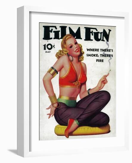 Film Fun Magazine Cover-Lantern Press-Framed Art Print