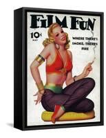 Film Fun Magazine Cover-Lantern Press-Framed Stretched Canvas