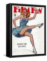 Film Fun Magazine Cover-Lantern Press-Framed Stretched Canvas