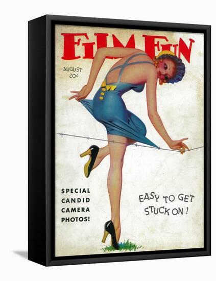 Film Fun Magazine Cover-Lantern Press-Framed Stretched Canvas