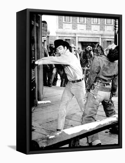 Film, Gunfight in Abilene-null-Framed Stretched Canvas