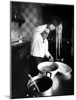 Film-Maker Dino de Laurentis Making Pasta-Carlo Bavagnoli-Mounted Premium Photographic Print