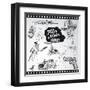 Film Noir - Hand Drawn Collection-canicula-Framed Art Print