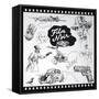 Film Noir - Hand Drawn Collection-canicula-Framed Stretched Canvas