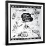 Film Noir - Hand Drawn Collection-canicula-Framed Art Print