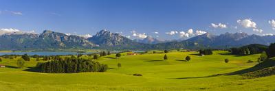 Panorama Landscape in Bavaria-filmfoto-Framed Photographic Print