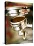 Filter Holder Being Fitted on Espresso Machine-Steven Morris-Stretched Canvas