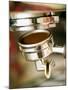 Filter Holder Being Fitted on Espresso Machine-Steven Morris-Mounted Photographic Print