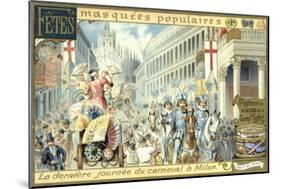 Final Day of Carnival in Milan-null-Mounted Giclee Print