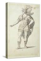 Final Design for Oberon's Dress, C.1611-Inigo Jones-Stretched Canvas