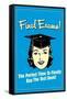 Final Exams Perfect Time To Buy The Text Book Funny Retro Poster-Retrospoofs-Framed Stretched Canvas