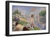 Final Study for Bathers at Asnières, 1883-Georges Seurat-Framed Giclee Print