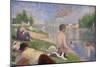 Final Study for Bathers at Asnières, 1883-Georges Seurat-Mounted Giclee Print