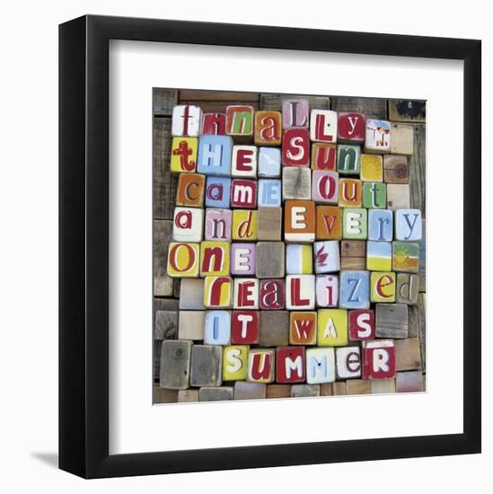 Finally The Sun Came Out-Norfolk Boy-Framed Art Print