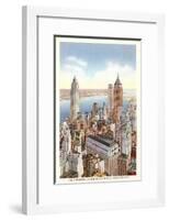 Financial Center, New York City-null-Framed Art Print