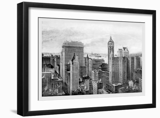 Financial District, 1911-Moses King-Framed Photo