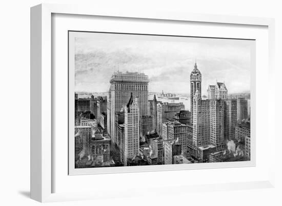 Financial District, 1911-Moses King-Framed Photo