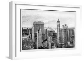 Financial District, 1911-Moses King-Framed Photo