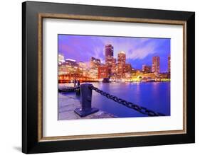 Financial District Of Boston, Massachusetts Viewed From Boston Harbor-SeanPavonePhoto-Framed Photographic Print