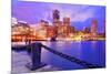 Financial District Of Boston, Massachusetts Viewed From Boston Harbor-SeanPavonePhoto-Mounted Photographic Print