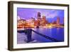 Financial District Of Boston, Massachusetts Viewed From Boston Harbor-SeanPavonePhoto-Framed Photographic Print