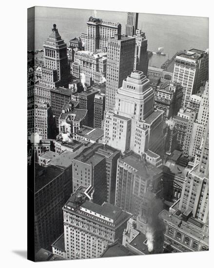 Financial District Rooftops, Manhattan-Berenice Abbott-Stretched Canvas