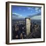 Financial District with World Trade Center's Twin Towers Dwarfing Rest of Wall Street Buildings-Henry Groskinsky-Framed Photographic Print