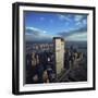 Financial District with World Trade Center's Twin Towers Dwarfing Rest of Wall Street Buildings-Henry Groskinsky-Framed Photographic Print