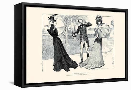 Financial Predicament-Charles Dana Gibson-Framed Stretched Canvas