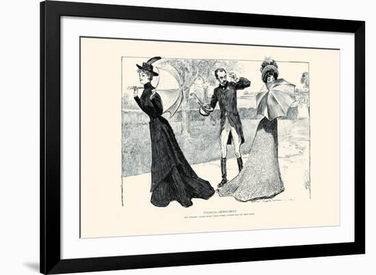 Financial Predicament-Charles Dana Gibson-Framed Premium Giclee Print