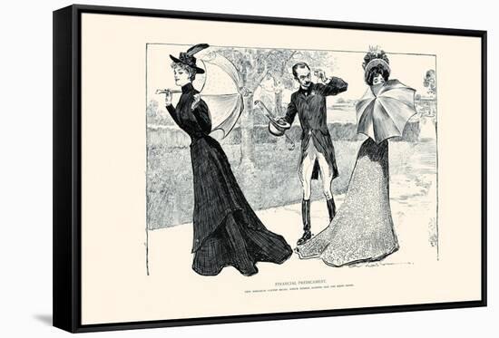 Financial Predicament-Charles Dana Gibson-Framed Stretched Canvas