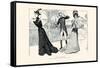 Financial Predicament-Charles Dana Gibson-Framed Stretched Canvas