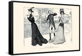 Financial Predicament-Charles Dana Gibson-Framed Stretched Canvas
