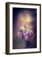 Finch and the Flowers-Jai Johnson-Framed Giclee Print