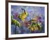 Finches with Sunflowers-Sarah Davis-Framed Giclee Print