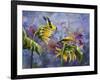 Finches with Sunflowers-Sarah Davis-Framed Giclee Print