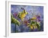 Finches with Sunflowers-Sarah Davis-Framed Giclee Print