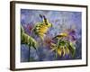 Finches with Sunflowers-Sarah Davis-Framed Giclee Print