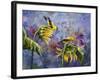 Finches with Sunflowers-Sarah Davis-Framed Giclee Print