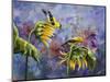 Finches with Sunflowers-Sarah Davis-Mounted Giclee Print