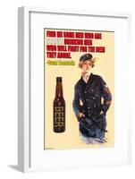 Find Me Some Men Who Are Stout Drinking Men-null-Framed Art Print