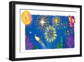 Find Night Lights - Turtle-Elisa Chavarri-Framed Giclee Print