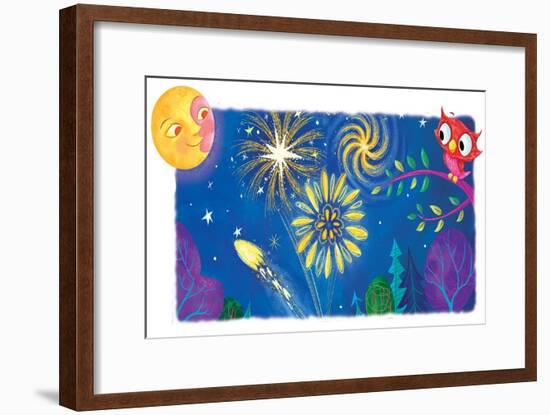 Find Night Lights - Turtle-Elisa Chavarri-Framed Giclee Print